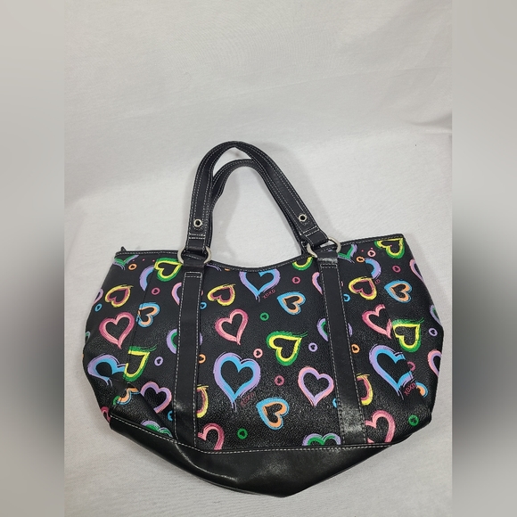 XOXO neon heart print handbag Y2K - Picture 3 of 9
